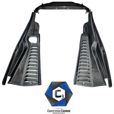 C3 Carbon Ferrari 458 Carbon Fiber Engine Trim - Competition Motorsport